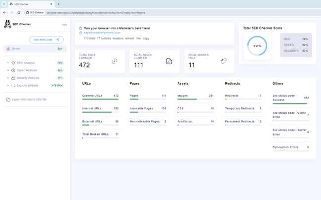 SEO Checker Home Screenshot